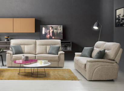 Komplett Set 2 tlg Dreisitzer Sofas Couch Garnitur Design Modern Wohnzimmer